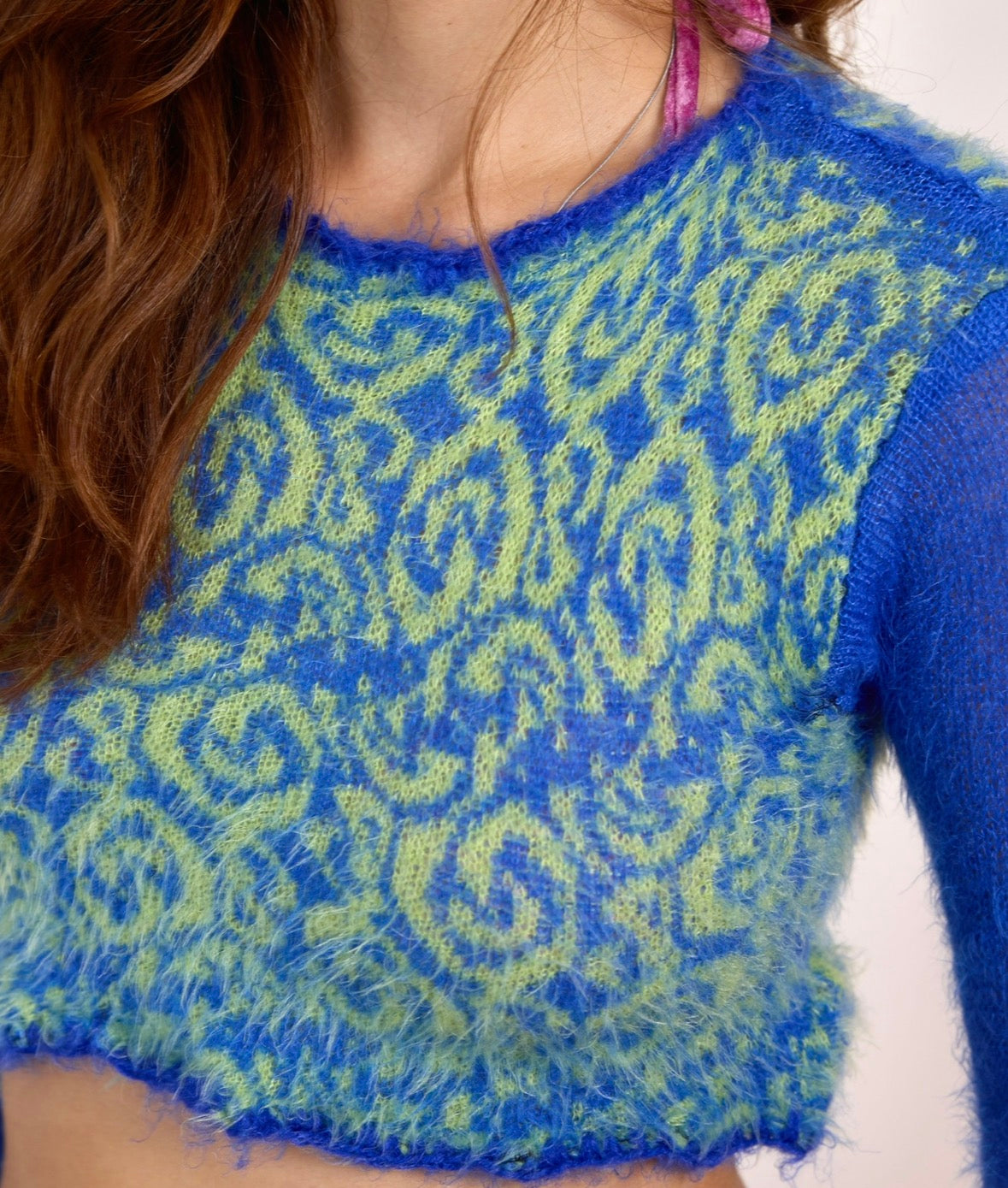 Electric Lime Knit Crop Sweater