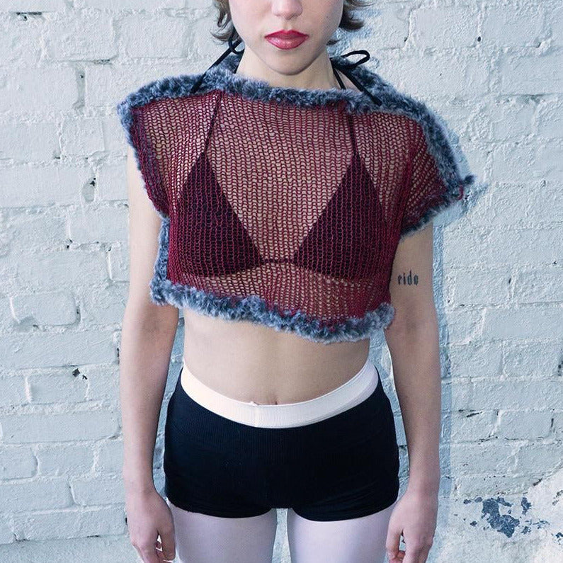 Metallic Red Ivy Top