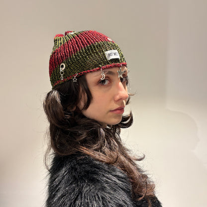 Red Rot Mesh Knit Hat