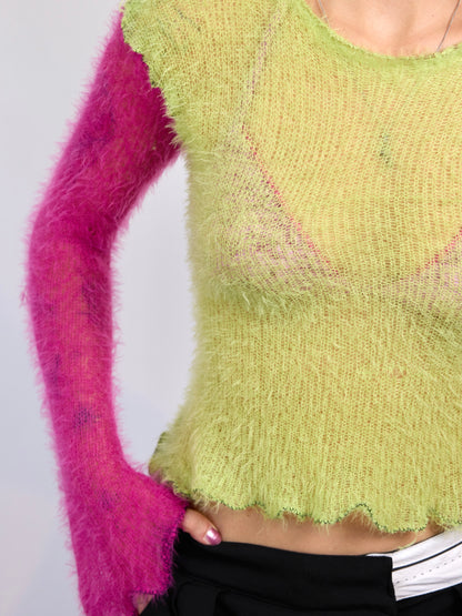 Lime Shock Knit Sweater