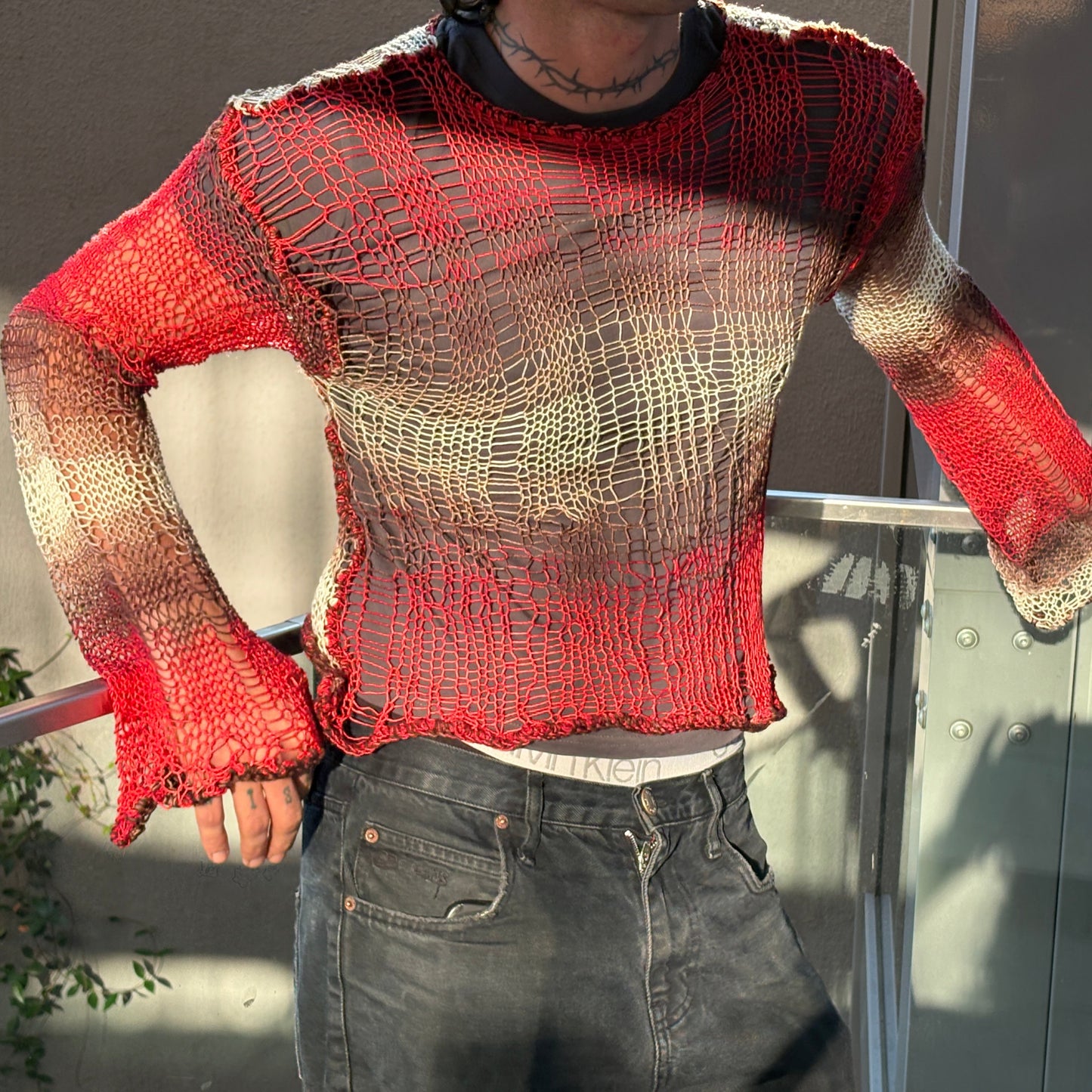 Lav Messy Knit Sweater for Men