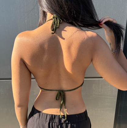 Layered Green Bikini Top