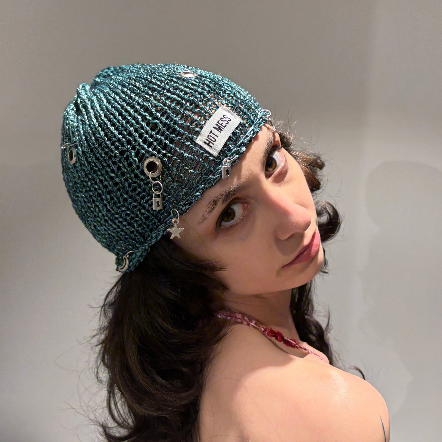 TEAL Mesh Knit Hat