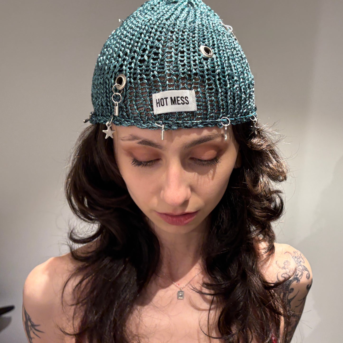 TEAL Mesh Knit Hat
