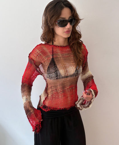 Lav Messy Knit Sweater