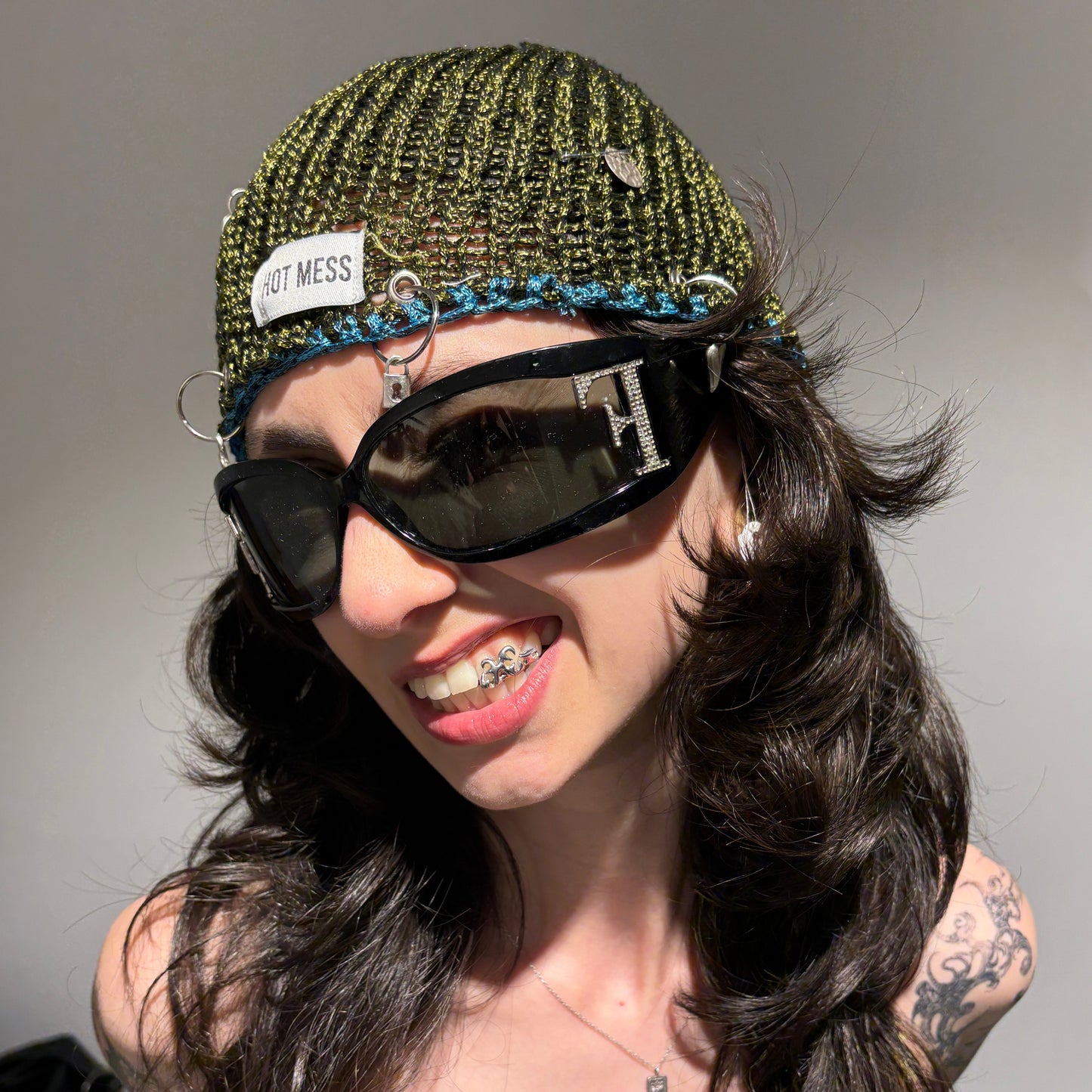 Moss Mesh Knit Hat