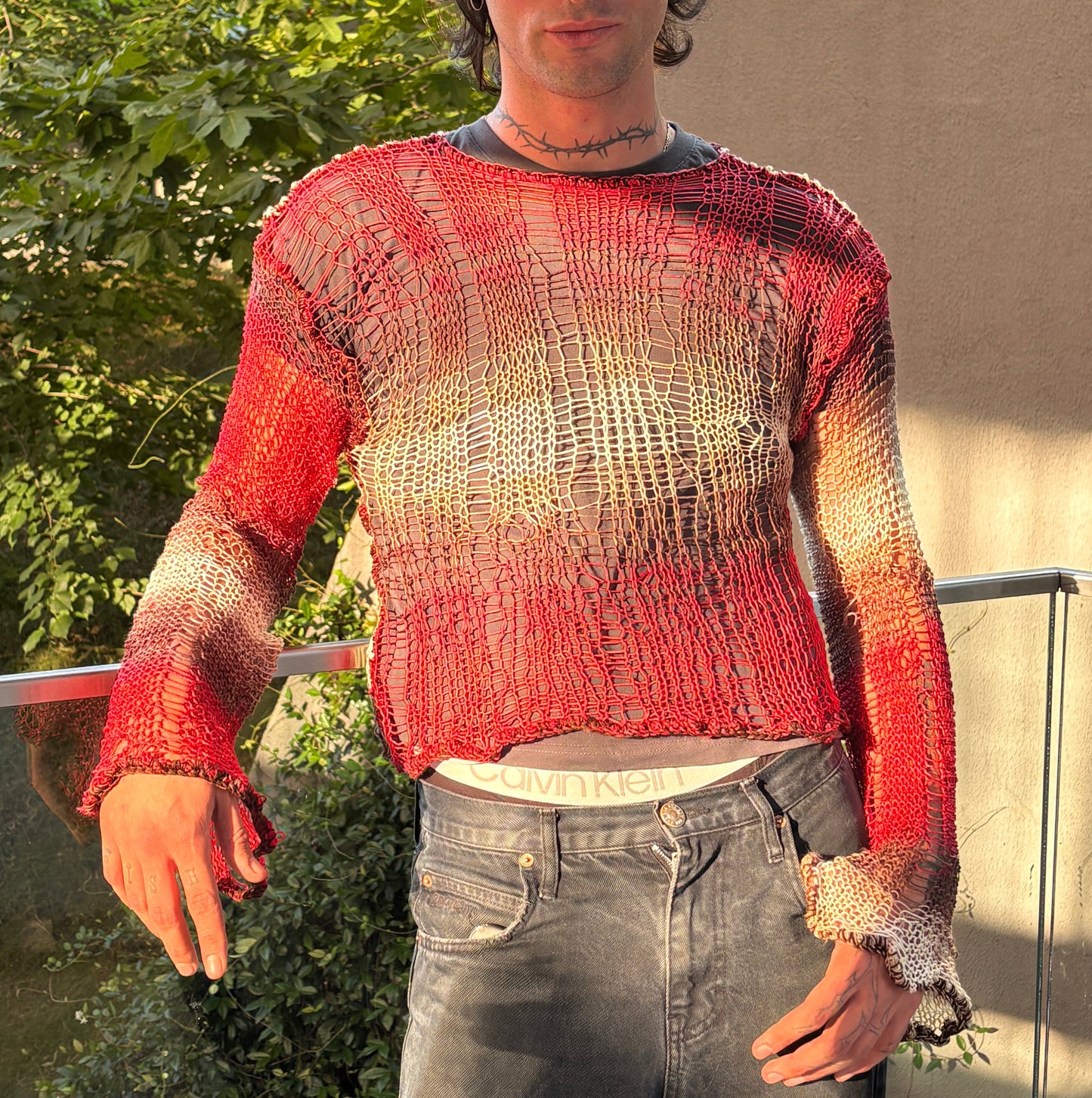 Lav Messy Knit Sweater for Men