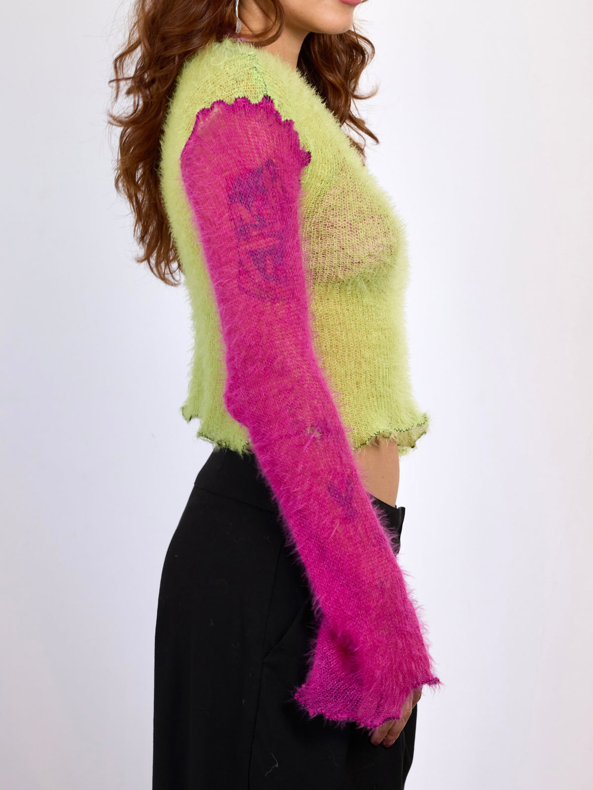 Lime Shock Knit Sweater