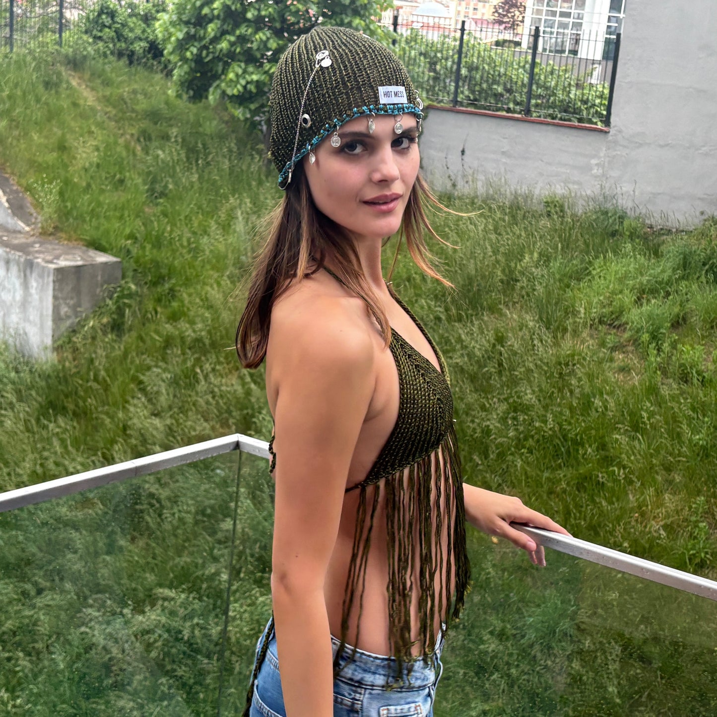 Moss Fringe Top