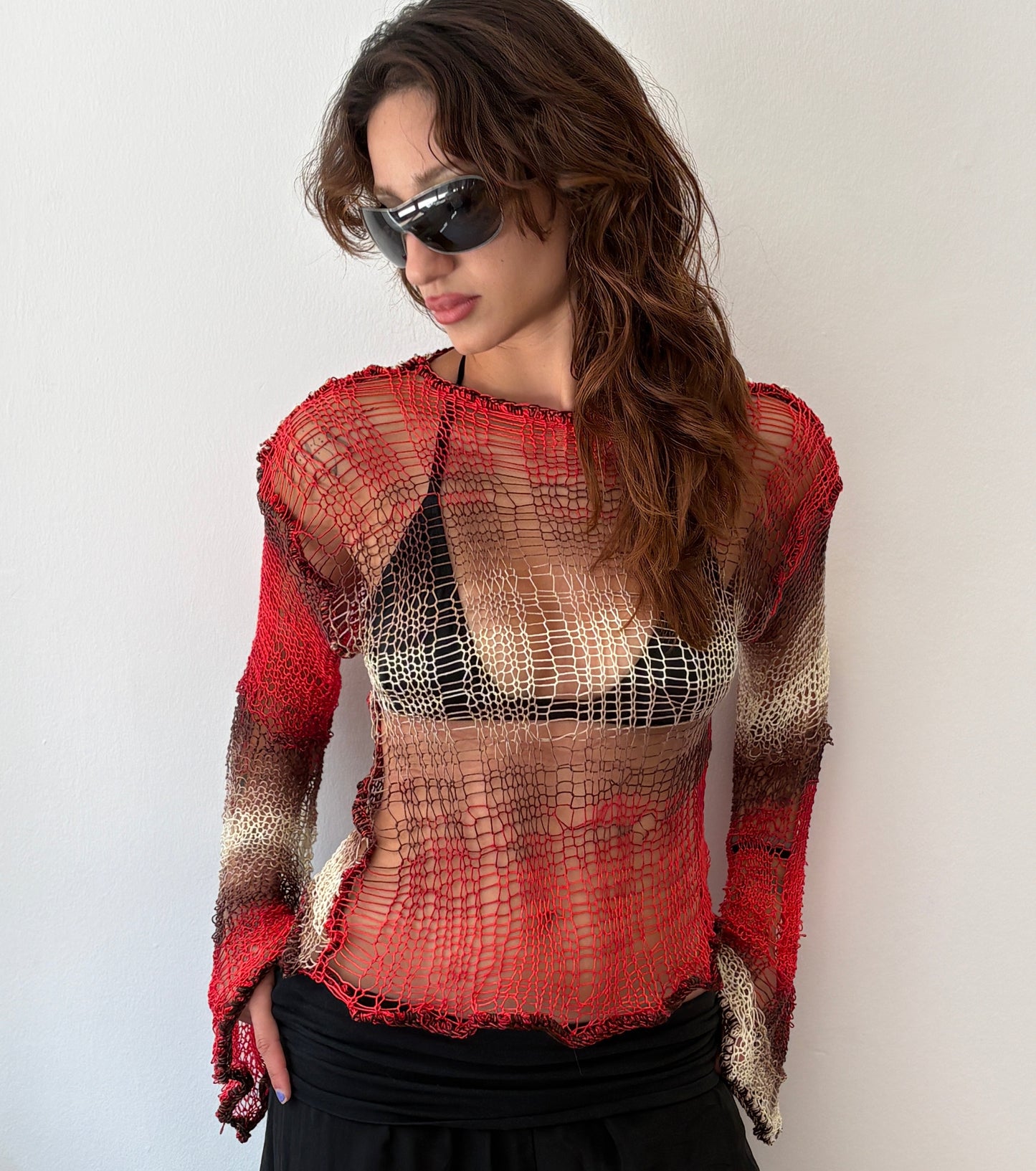 Lav Messy Knit Sweater