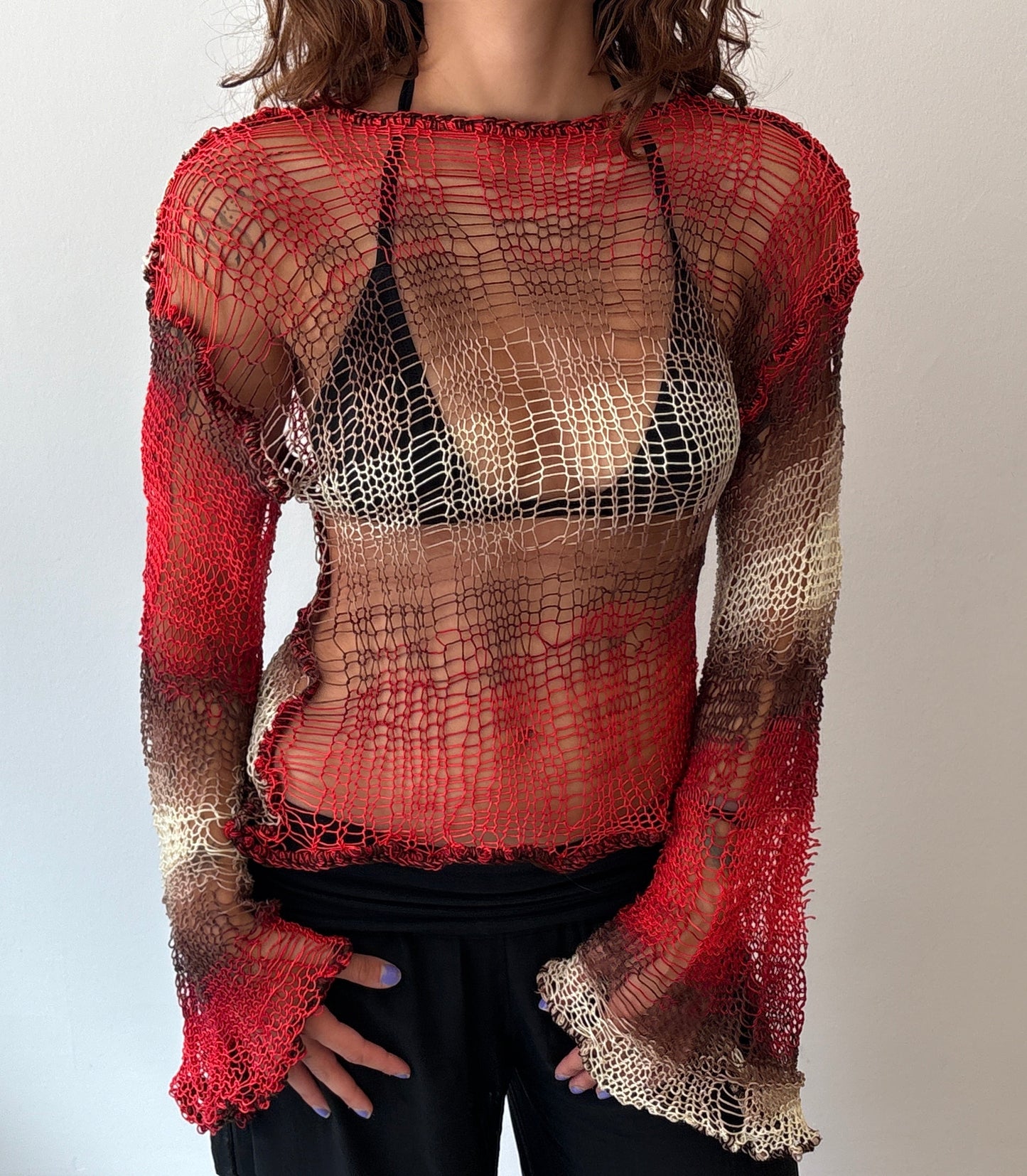 Lav Messy Knit Sweater