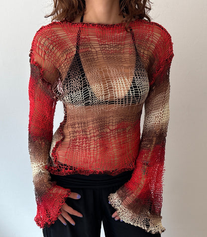 Lav Messy Knit Sweater