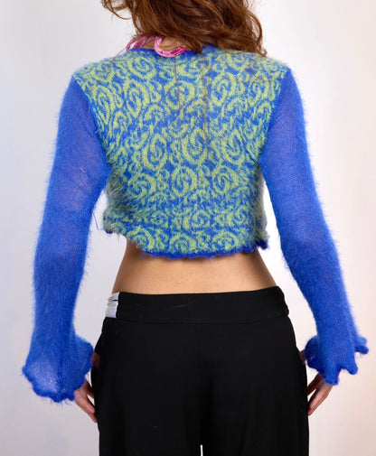Electric Lime Knit Crop Sweater
