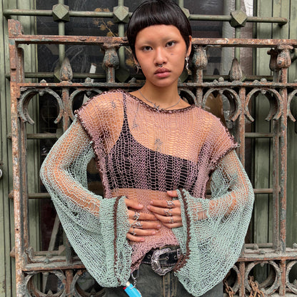 Moon Messy Web Knit Sweater