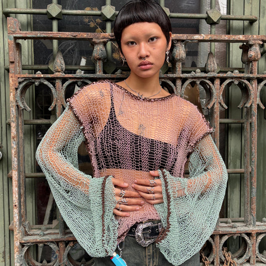 Moon Messy Web Knit Sweater