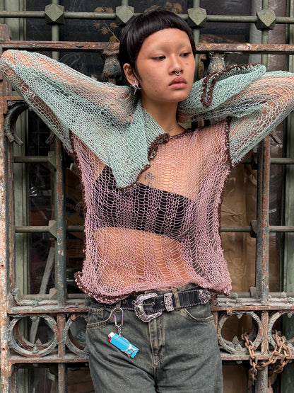 Moon Messy Web Knit Sweater