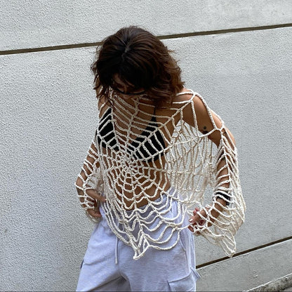 SPIDER WEB KNIT SWEATER