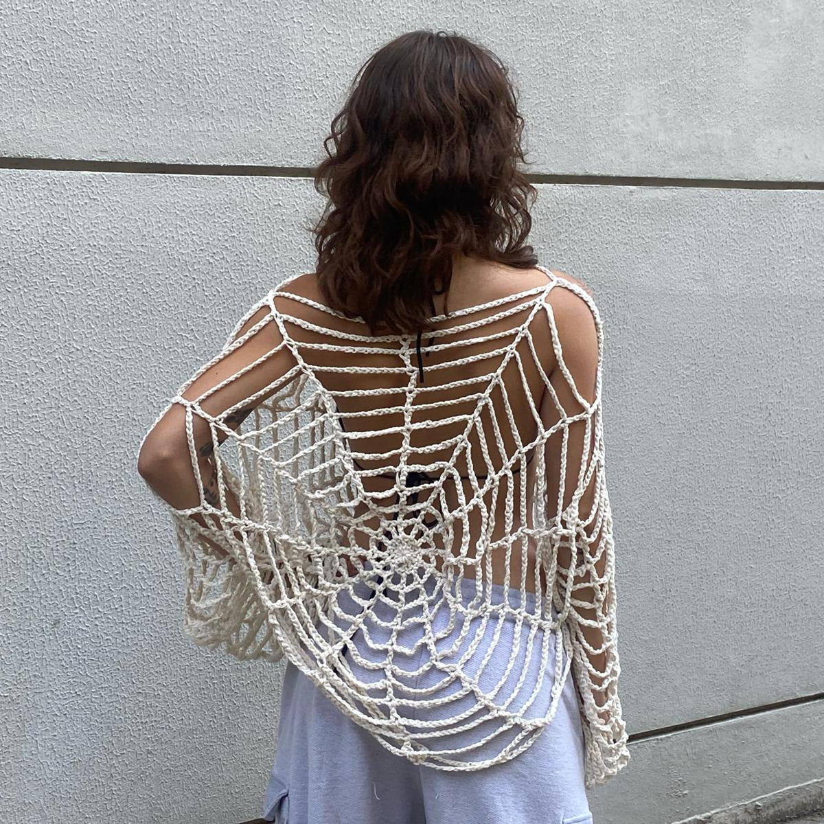 SPIDER WEB KNIT SWEATER