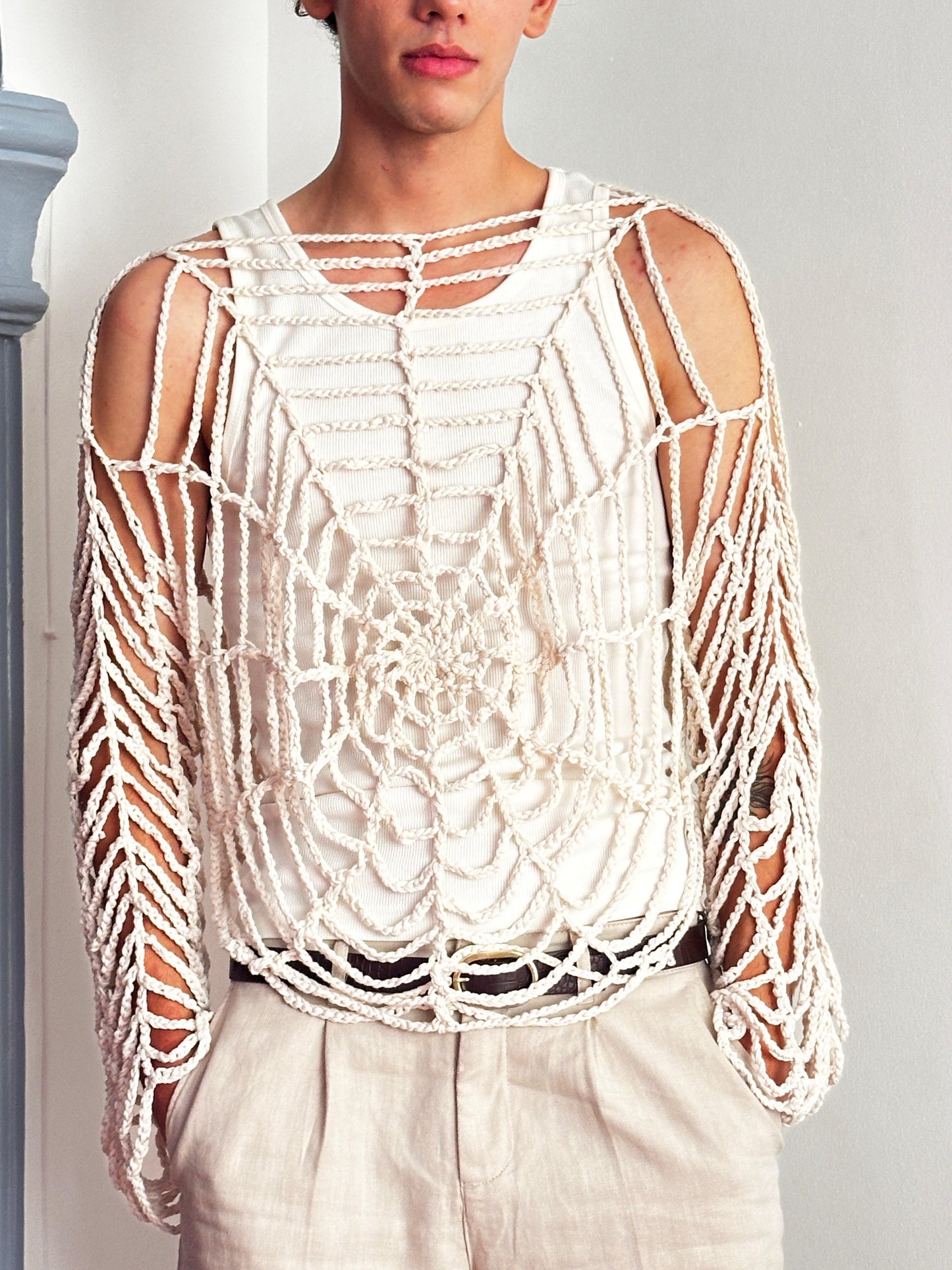SPIDER WEB KNIT SWEATER