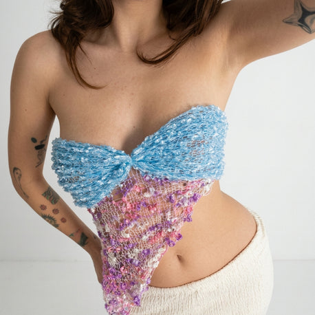 Mesh Knit Top - Bubblegum