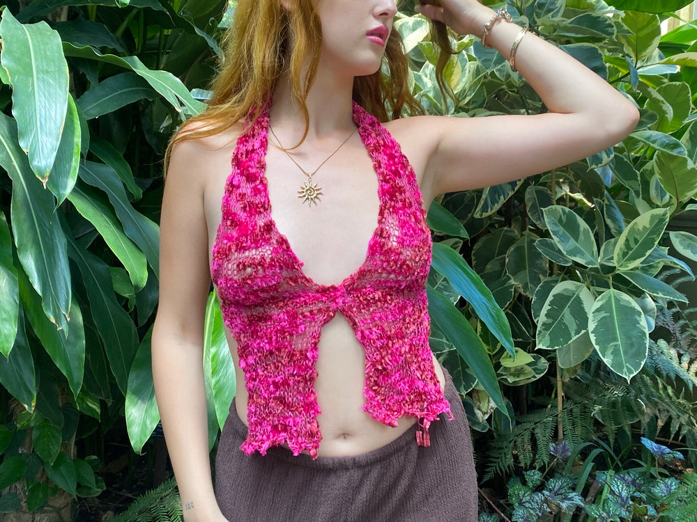 Rose Mesh Knit Top