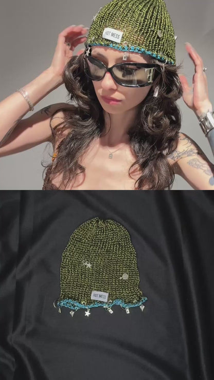 Moss Mesh Knit Hat