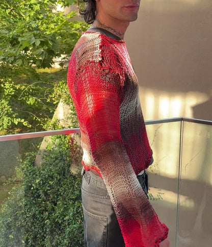Lav Messy Knit Sweater for Men