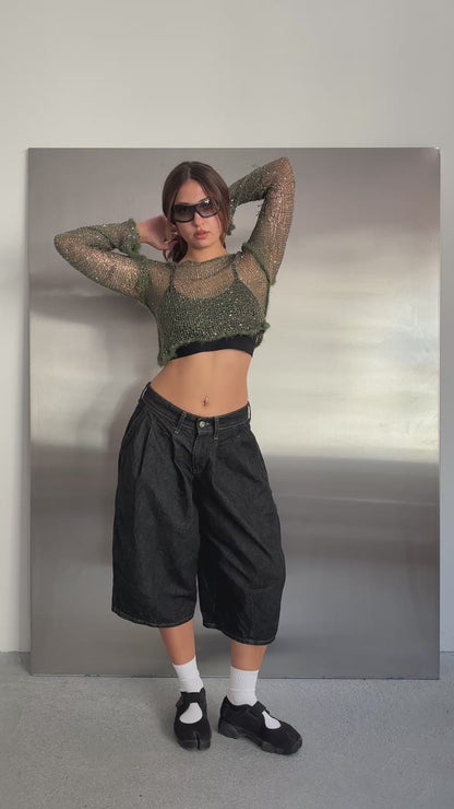 Green Glitter Top