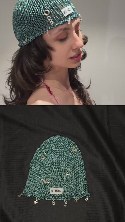 TEAL Mesh Knit Hat