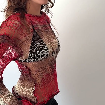 Lav Messy Knit Sweater