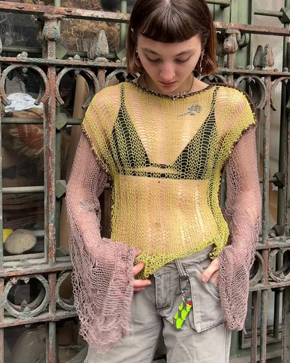Butter Messy Web Knit Sweater