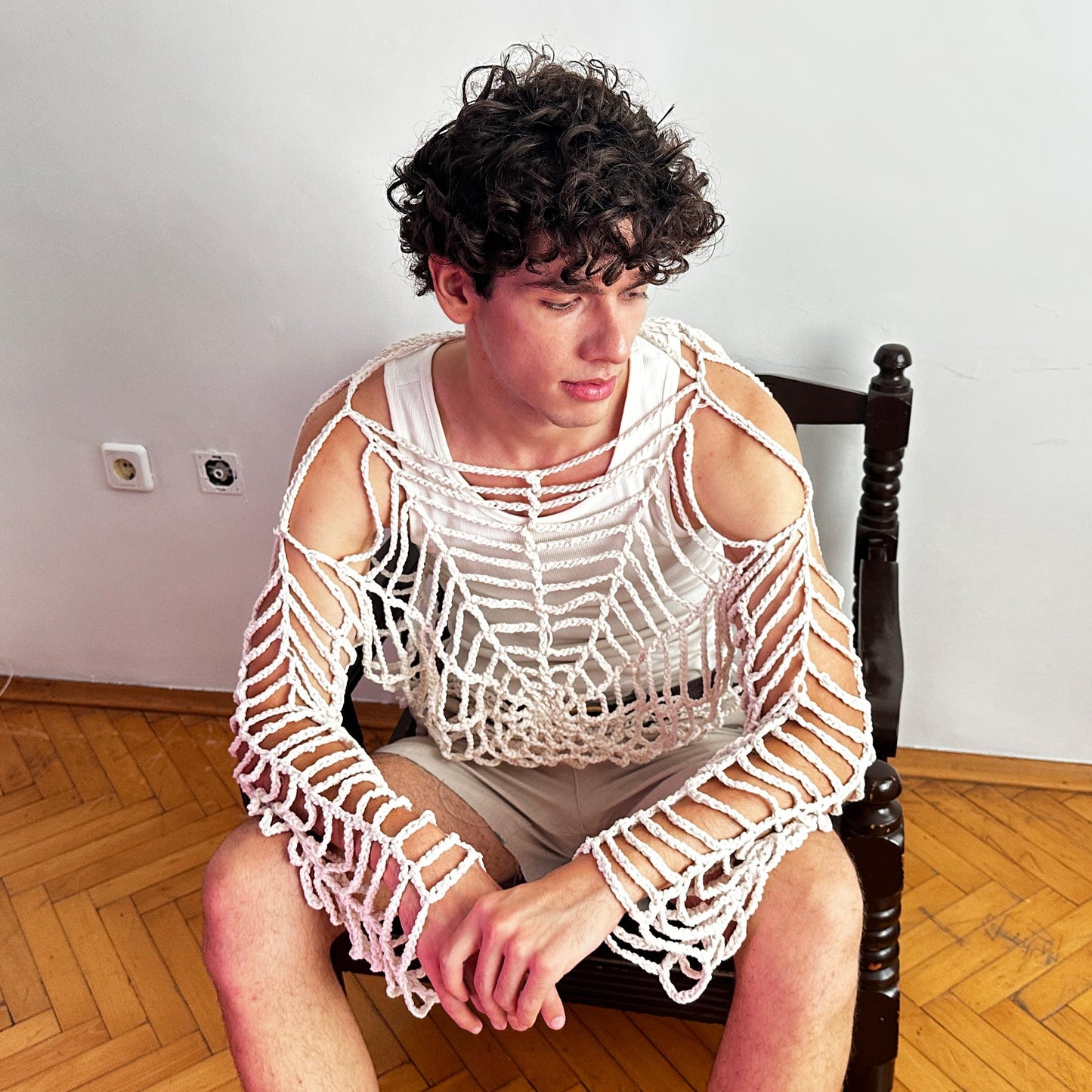 SPIDER WEB KNIT SWEATER