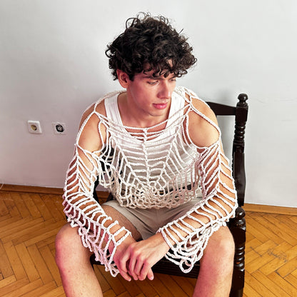 SPIDER WEB KNIT SWEATER