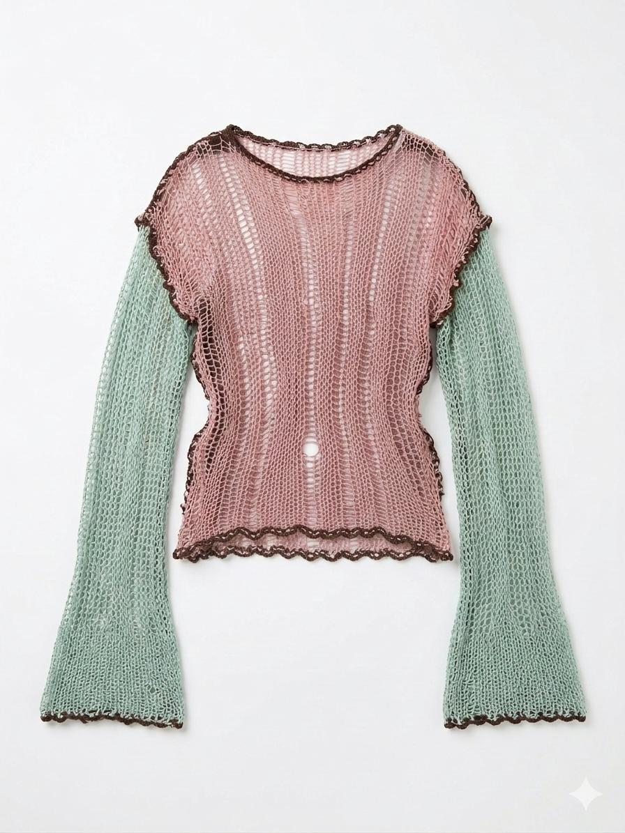 Moon Messy Web Knit Sweater
